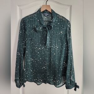Sheer Buttondown Modcloth Star Blouse
